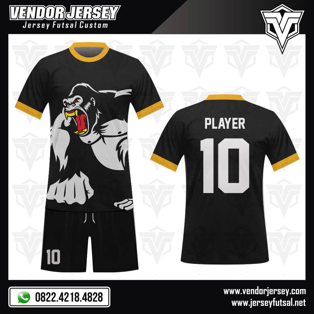Desain Baju Sepakbola Code Gorilaz Gambar Gorila