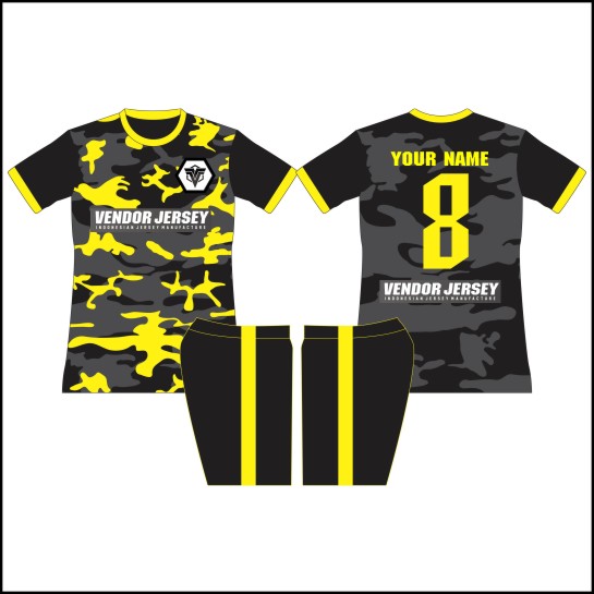  Desain  Baju Futsal Army Full  Printing  Vendor Jersey 