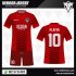 Desain Kostum Bola Futsal Code Redraw Full Printing Merah