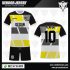 Desain Jersey Futsal Code Yellogrey Simple Dengan Warna Kuning Abu Hitam Putih