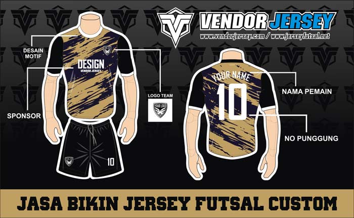  Buat  Desain  Kaos Futsal Online  Sendiri  Vendor Jersey